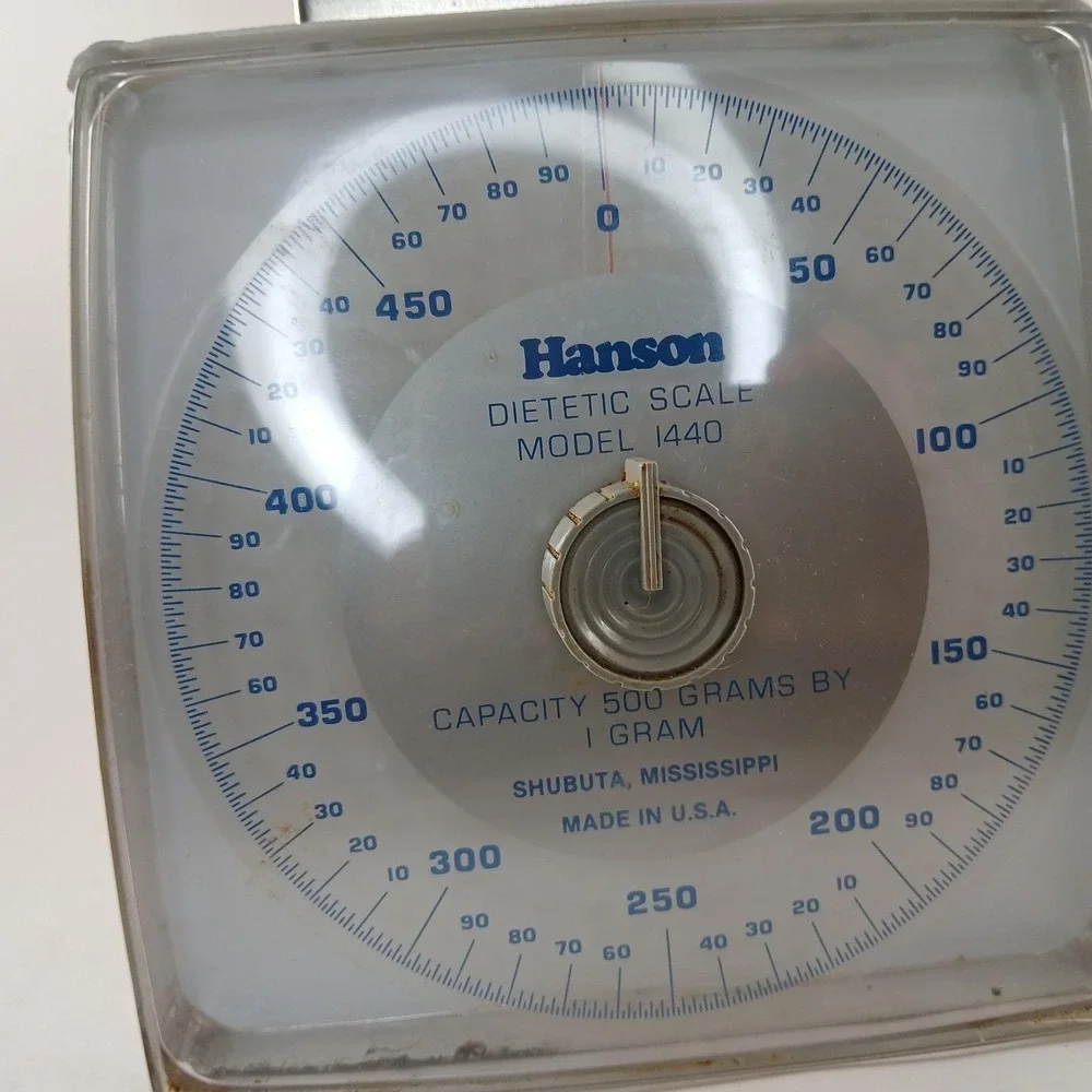 Vintage Hanson Model 1440 500 Gram Dietetic Scale Country Kitchen Decor